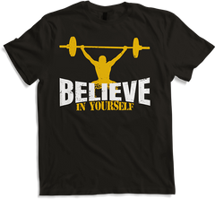 Believe in yourself Man Jerk Clean Workout Gewichtheben
