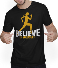 Believe in yourself Girl Running Spruch Women Workout
