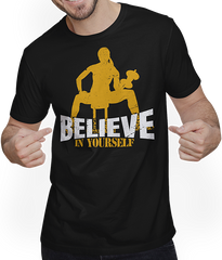 Believe in yourself Mädchen Bizeps Krafttraining Frauen