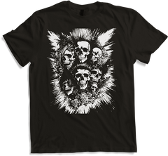 Anarchy Fan Totenkopf mit Mohawk Crazy Antisocial Punk