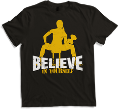 Believe in yourself Mädchen Bizeps Krafttraining Frauen