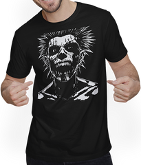 Anarchy Fan Totenkopf mit Mohawk Crazy Antisocial Punk