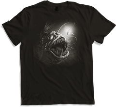 Anglerfisch mit leuchtender Bierflasche Horror Bier Spruch