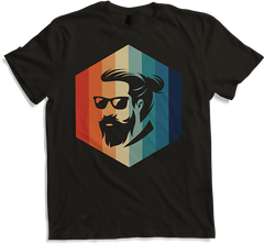 Bart Hipster | Vintage & Retro Hexagon | Für Bartträger