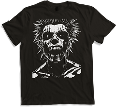 Anarchy Fan Totenkopf mit Mohawk Crazy Antisocial Punk