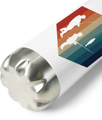 Produktbild vom Boden der Thermoflasche Angeln | Hexagon Vintage & Retro | Vater mit Sohn