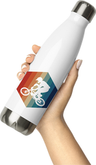 Produktbild von Thermosflasche von Hand gehalten BMX | Vintage Hexagon | Retro Biker