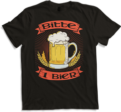 Produktbild von T-Shirt Bitte 1 Bier Lustiger Bier Spruch Biertrinker Pub Kneipe