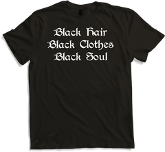 Produktbild von T-Shirt Black Hair Schwarze Kleidung Black Soul Gothic Dark Wave Batcave