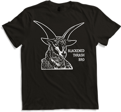 Produktbild von T-Shirt Blackened Thrash Bro Goat Baphomet Satanist schwarzes Metall