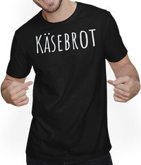 Produktbild von T-Shirt mit Mann Brotzeitspruch Käsebrot ist das Beste Deutsche Kost Käsebrot