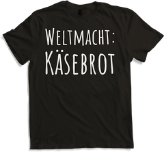 Produktbild von T-Shirt Brotzeitspruch Weltmacht Käsebrot Deutsche Kost Käsebrot