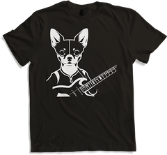 Produktbild von T-Shirt Chihuahua mit E-Gitarre Musiker Lustiger Gitarrist