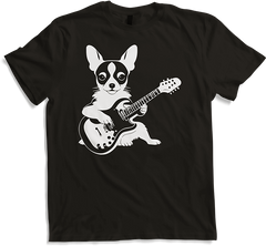 Produktbild von T-Shirt Chihuahua mit E-Gitarre Musiker Lustiger Gitarrist