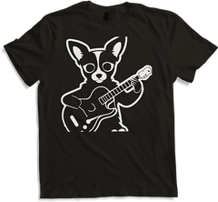 Produktbild von T-Shirt Chihuahua mit E-Gitarre Musiker Lustiger Gitarrist