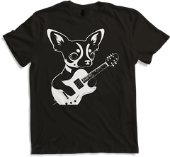 Produktbild von T-Shirt Chihuahua mit E-Gitarre Musiker Lustiger Gitarrist