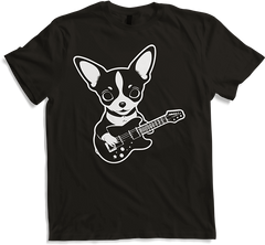 Produktbild von T-Shirt Chihuahua mit E-Gitarre Musiker Lustiger Gitarrist