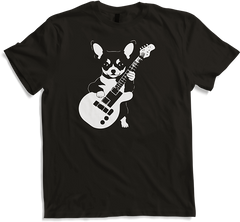 Produktbild von T-Shirt Chihuahua mit E-Gitarre Musiker Lustiger Gitarrist