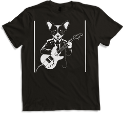 Produktbild von T-Shirt Chihuahua mit E-Gitarre Musiker Lustiger Gitarrist