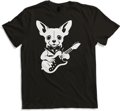 Produktbild von T-Shirt Chihuahua mit E-Gitarre Musiker Lustiger Gitarrist