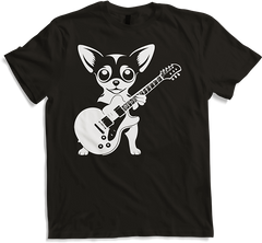 Produktbild von T-Shirt Chihuahua mit E-Gitarre Musiker Lustiger Gitarrist