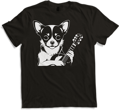 Produktbild von T-Shirt Chihuahua mit E-Gitarre Musiker Lustiger Gitarrist