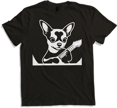Produktbild von T-Shirt Chihuahua mit E-Gitarre Musiker Lustiger Gitarrist