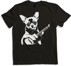 Produktbild von T-Shirt Chihuahua mit E-Gitarre Musiker Lustiger Gitarrist