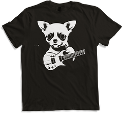 Produktbild von T-Shirt Chihuahua mit E-Gitarre Musiker Lustiger Gitarrist