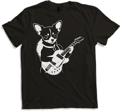 Produktbild von T-Shirt Chihuahua mit E-Gitarre Musiker Lustiger Gitarrist