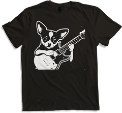 Produktbild von T-Shirt Chihuahua mit E-Gitarre Musiker Lustiger Gitarrist