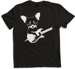 Produktbild von T-Shirt Chihuahua mit E-Gitarre Musiker Lustiger Gitarrist