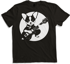 Produktbild von T-Shirt Chihuahua mit E-Gitarre Musiker Lustiger Gitarrist