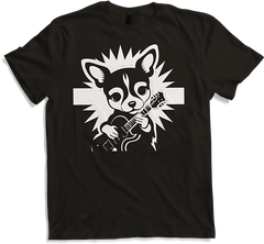 Produktbild von T-Shirt Chihuahua mit E-Gitarre Musiker Lustiger Gitarrist
