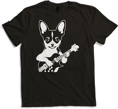 Produktbild von T-Shirt Chihuahua mit E-Gitarre Musiker Lustiger Gitarrist