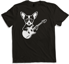 Produktbild von T-Shirt Chihuahua mit E-Gitarre Musiker Lustiger Gitarrist