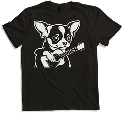 Produktbild von T-Shirt Chihuahua mit E-Gitarre Musiker Lustiger Gitarrist
