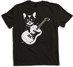 Produktbild von T-Shirt Chihuahua mit E-Gitarre Musiker Lustiger Gitarrist