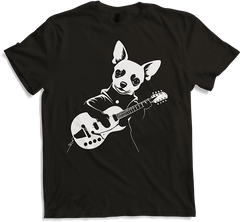 Produktbild von T-Shirt Chihuahua mit E-Gitarre Musiker Lustiger Gitarrist