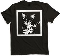 Produktbild von T-Shirt Chihuahua mit E-Gitarre Musiker Lustiger Gitarrist