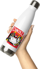 Produktbild von Thermosflasche von Hand gehalten Chinchilla-Spruch "Chinchillas"