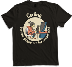 Produktbild von T-Shirt Coding Because People Too Complicated Girl Programmer Spruch