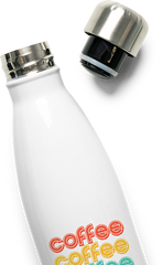 Produktbild vom Oberteil der Thermoflasche Coffee Vintage Font | Funny Coffee Saying | Caffeine Addict