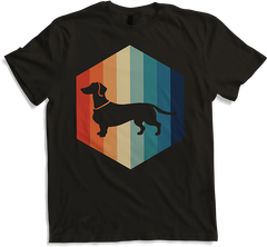 Produktbild von T-Shirt Dackel Vintage Hexagon Wursthund Hundebesitzer