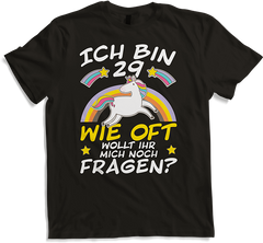 Produktbild von T-Shirt Damen ich bin 29 Einhorn Lustiges 30. Geburtstag Frauen