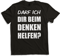 Produktbild von T-Shirt Darf ich Dir beim Denken helfen frecher Spruch Teenager