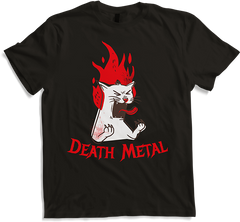 Produktbild von T-Shirt Death Metal Spruch Horror Katze Metalhead Heavy Metal