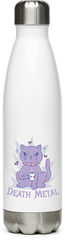 Produktbild von Edelstahlflasche Death Metal Spruch Kaffee Katze Metalhead Heavy Metal