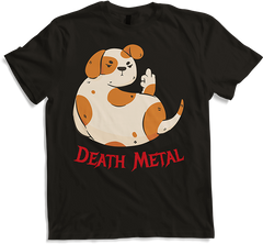 Produktbild von T-Shirt Death Metal Spruch Mittelfinger Hund Metalhead Heavy Metal