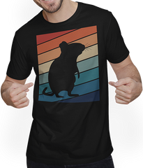Produktbild von T-Shirt mit Mann Degu | Vintage & Retro | Achtziger Jahre Style Shirt | Nager